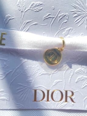 Dior J'adore White Gold-Tone Cord Charm Bracelet Adjustable Signed
